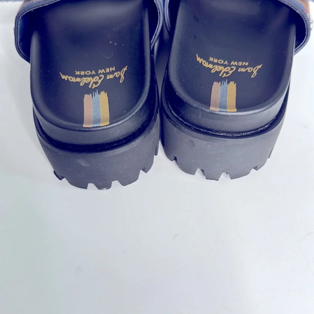 Sam Edelman Multicolor Slide Sandals Lug Soles Slip On Velcro Closure Size 7.5 - Picture 4 of 8